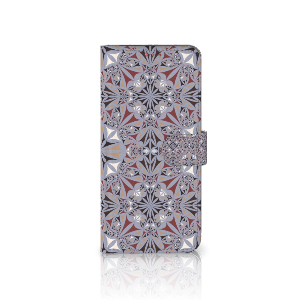 OPPO A54 5G | A74 5G | A93 5G Bookcase Flower Tiles