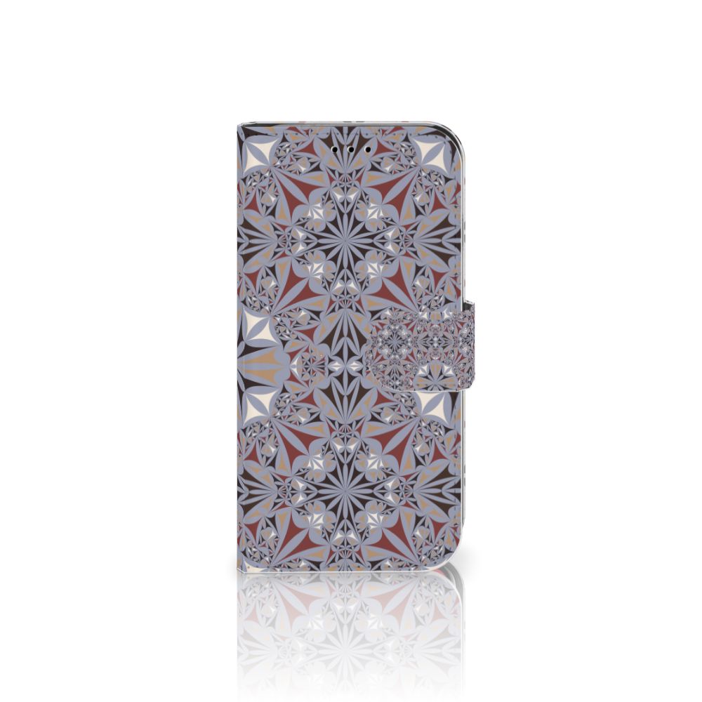 Apple iPhone X | Xs Bookcase Flower Tiles