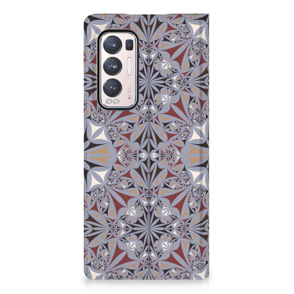 OPPO Find X3 Neo Standcase Flower Tiles