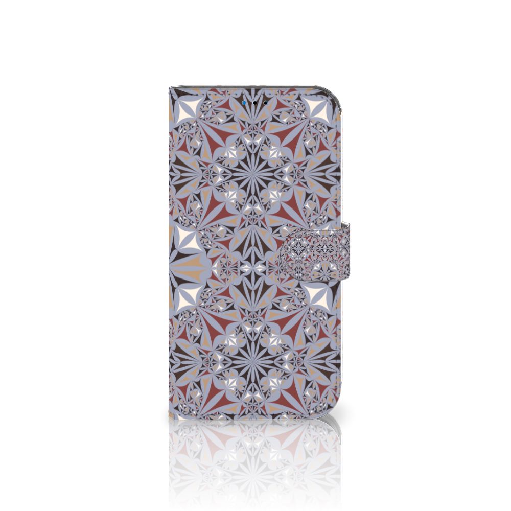 iPhone 14 Pro Max Bookcase Flower Tiles