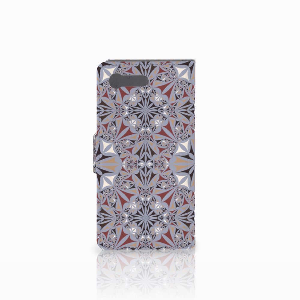 Sony Xperia X Compact Bookcase Flower Tiles