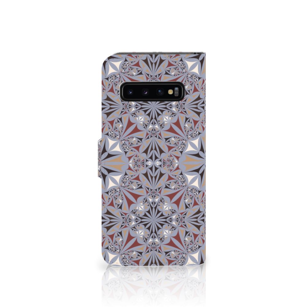 Samsung Galaxy S10 Bookcase Flower Tiles