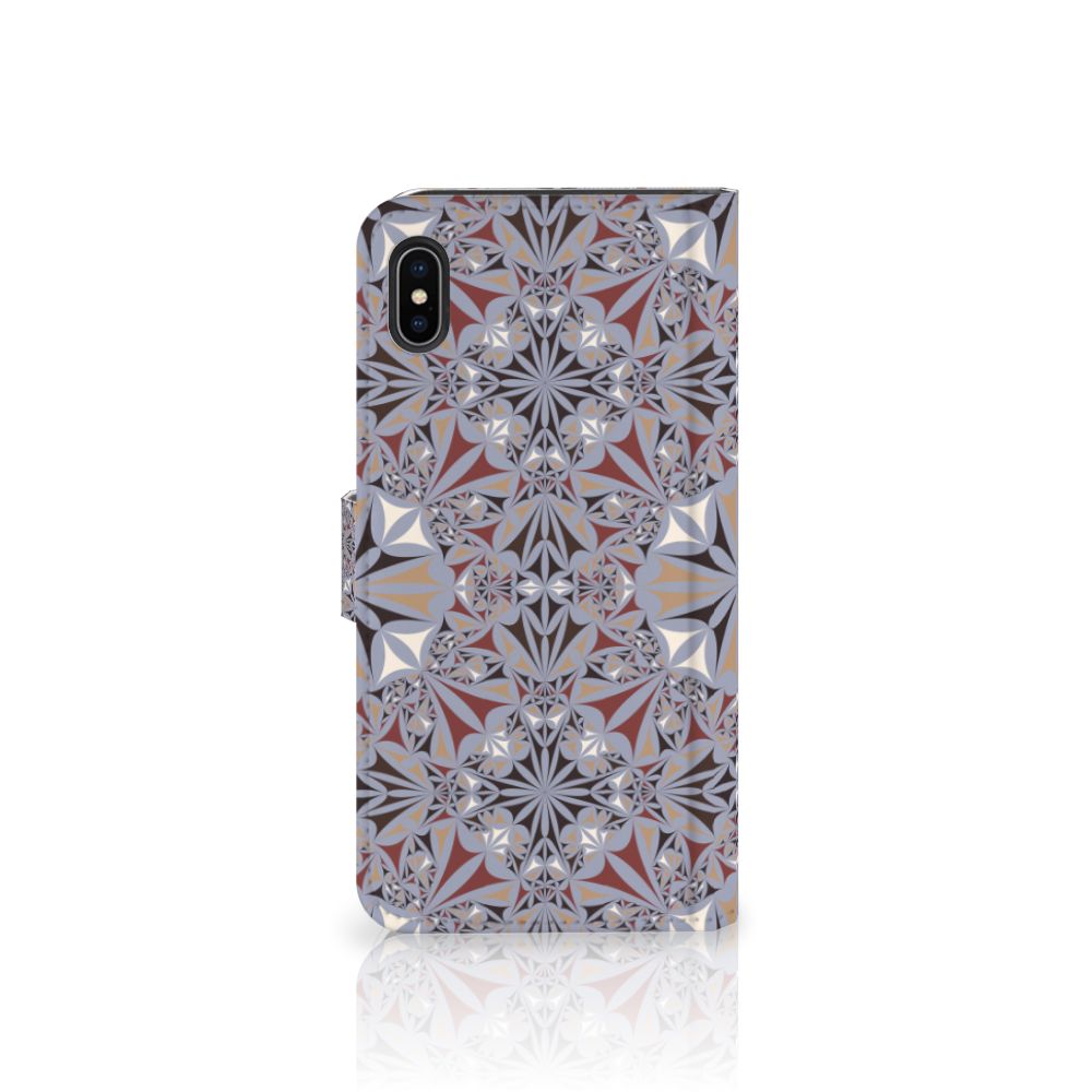 Apple iPhone Xs Max Bookcase Flower Tiles