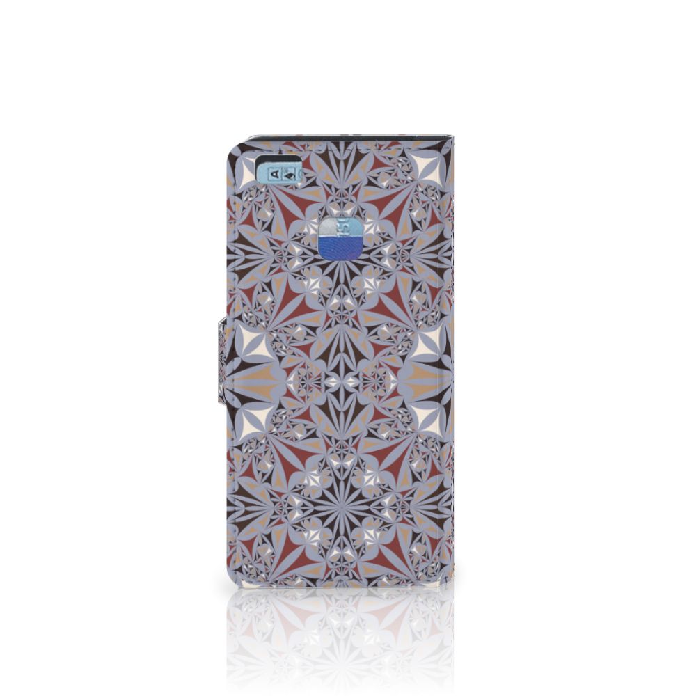 Huawei P9 Lite Bookcase Flower Tiles