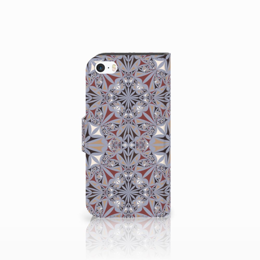 Apple iPhone 5 | 5s | SE Bookcase Flower Tiles