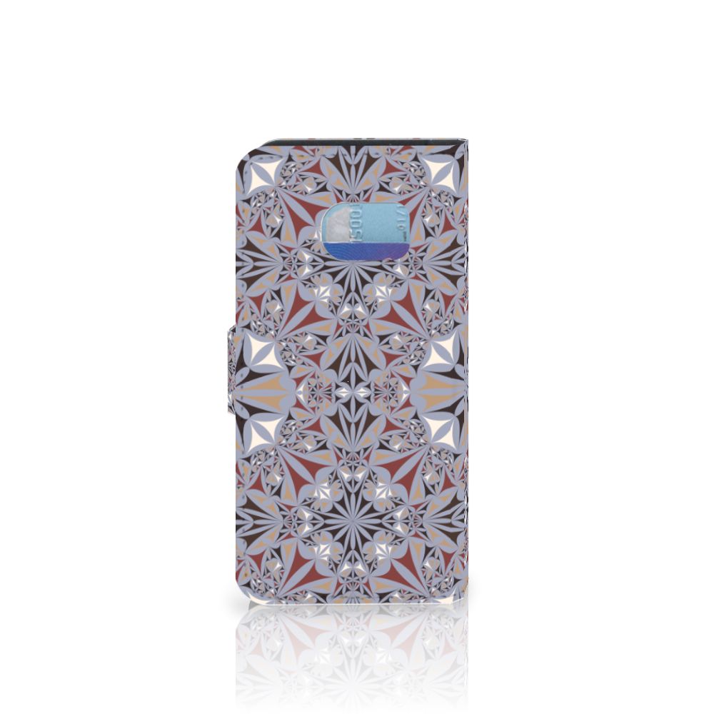 Samsung Galaxy S6 Edge Bookcase Flower Tiles