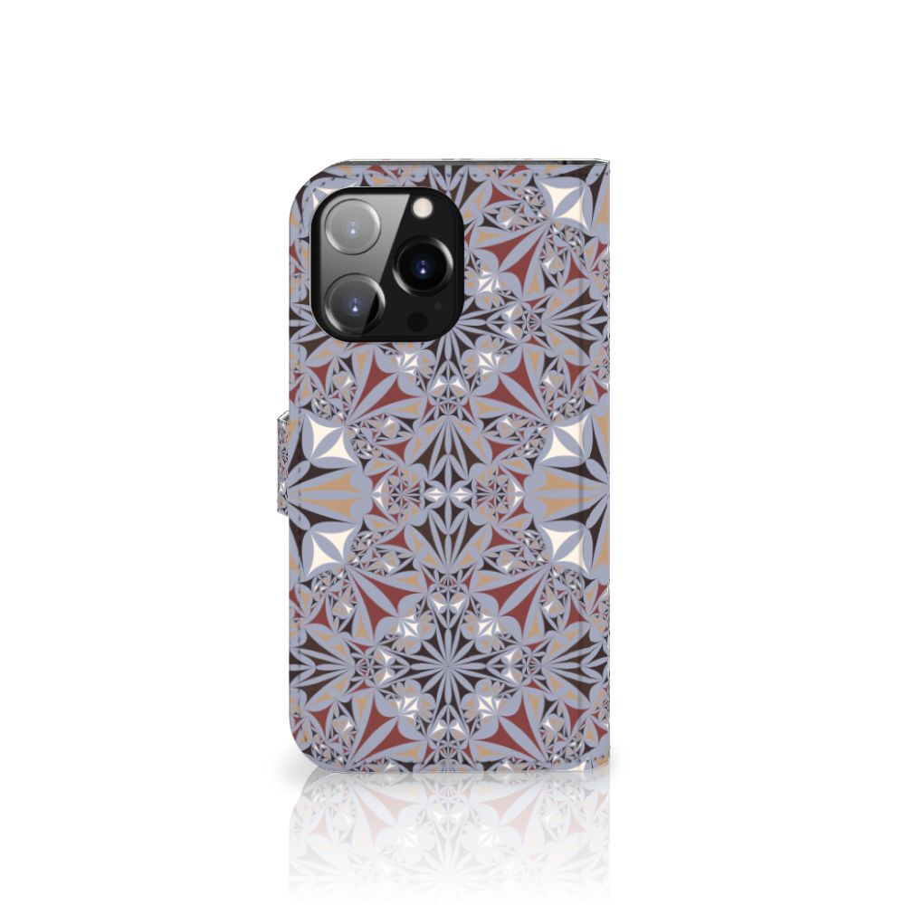 iPhone 14 Pro Max Bookcase Flower Tiles