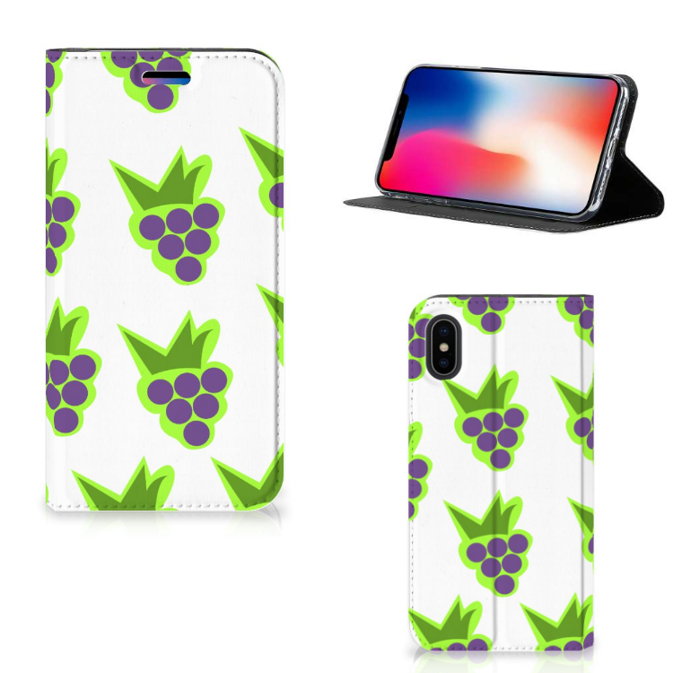 Apple iPhone X | Xs Flip Style Cover Druiven
