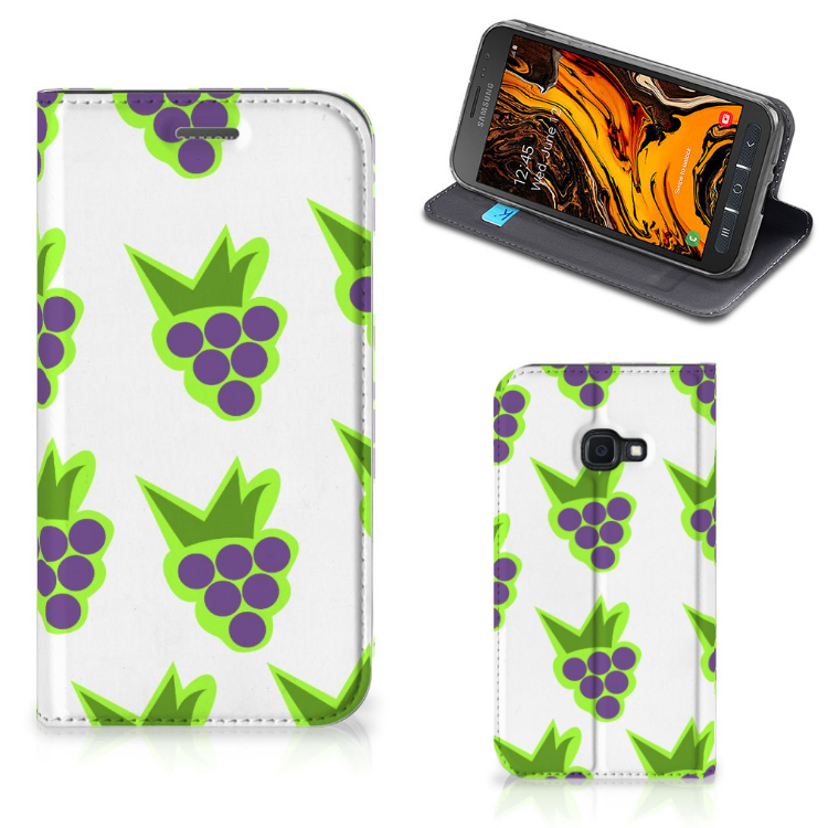 Samsung Galaxy Xcover 4s Flip Style Cover Druiven