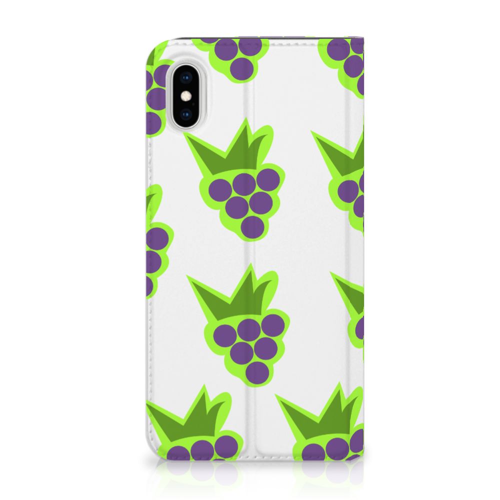 Apple iPhone Xs Max Flip Style Cover Druiven