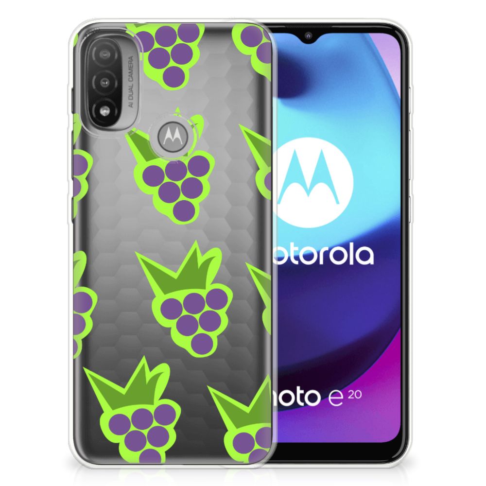 Motorola Moto E20 | E40 Siliconen Case Druiven