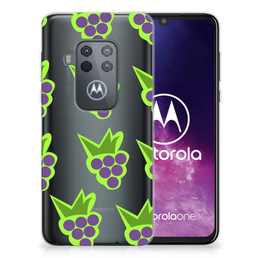 Motorola One Zoom Siliconen Case Druiven