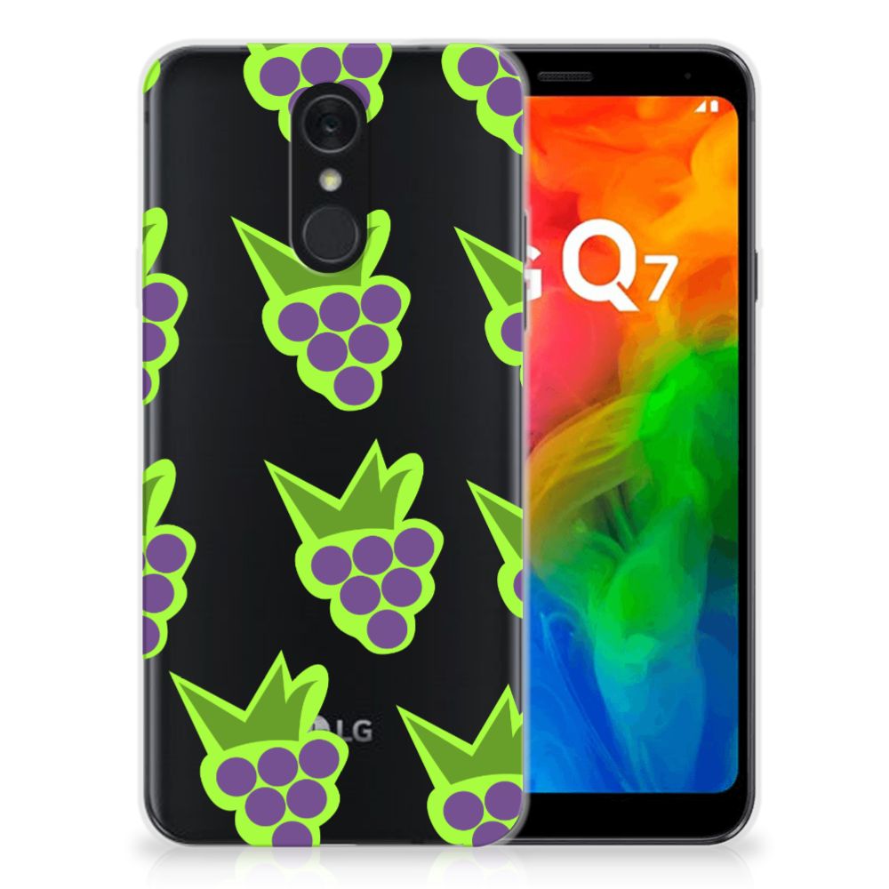 LG Q7 Siliconen Case Druiven