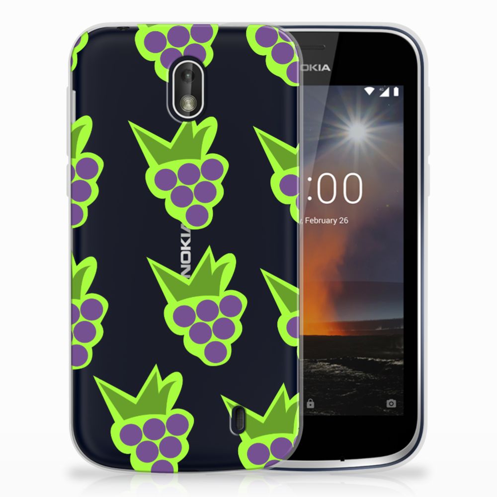 Nokia 1 Siliconen Case Druiven