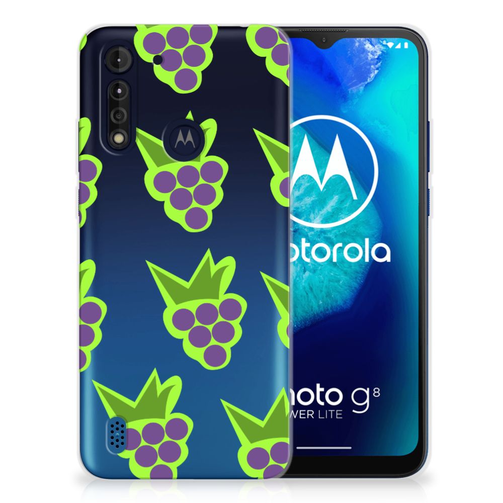 Motorola Moto G8 Power Lite Siliconen Case Druiven