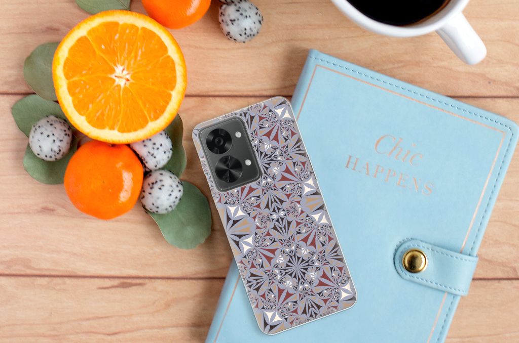 OnePlus Nord 2T TPU Siliconen Hoesje Flower Tiles