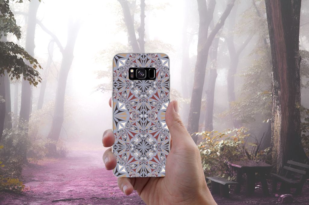 Samsung Galaxy S8 TPU Siliconen Hoesje Flower Tiles