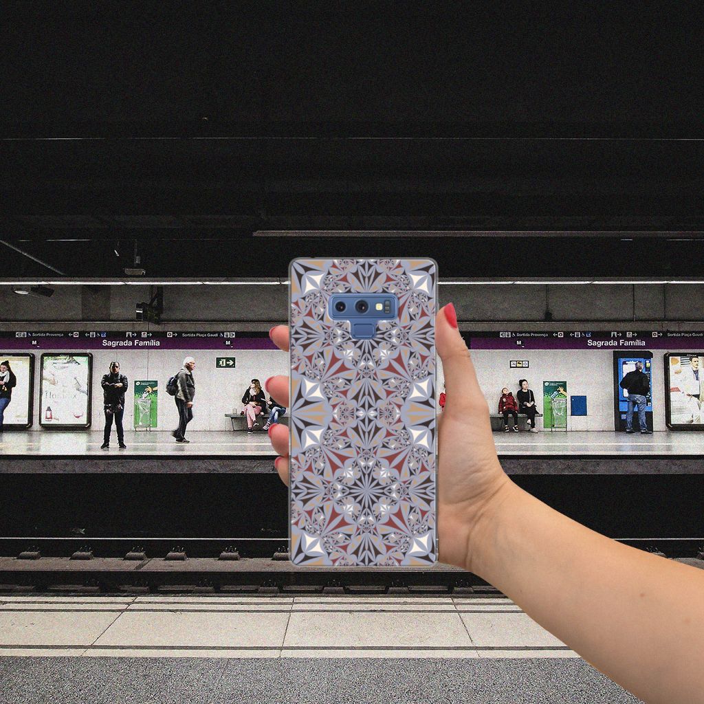 Samsung Galaxy Note 9 TPU Siliconen Hoesje Flower Tiles