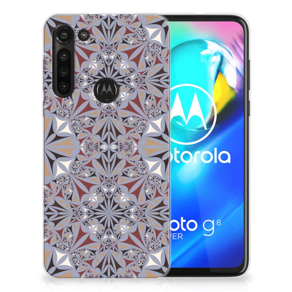 Motorola Moto G8 Power TPU Siliconen Hoesje Flower Tiles