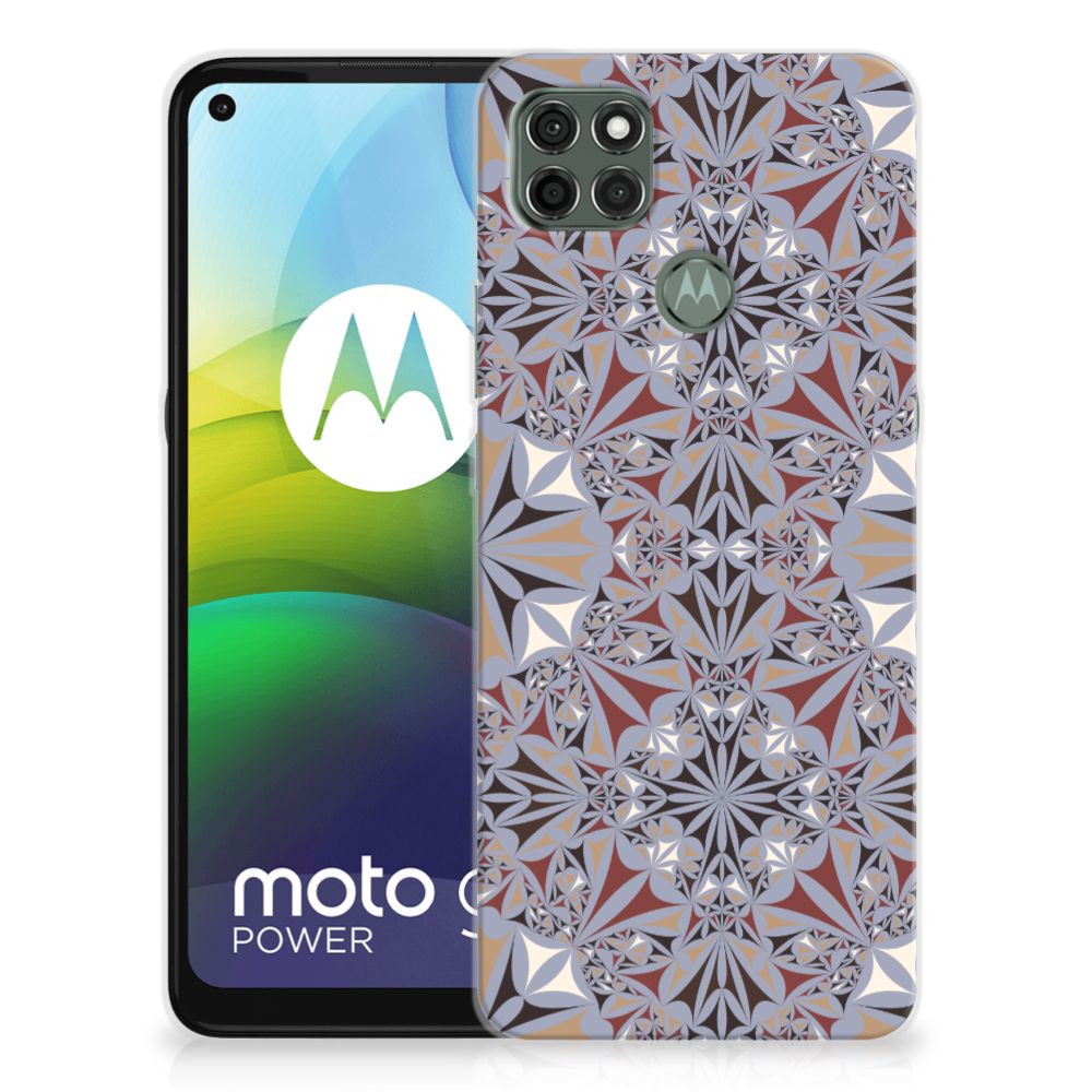 Motorola Moto G9 Power TPU Siliconen Hoesje Flower Tiles