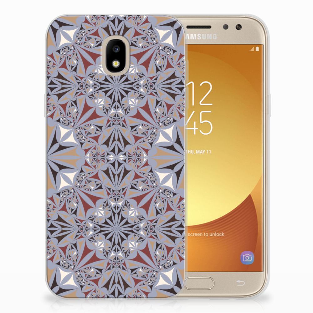 Samsung Galaxy J5 2017 TPU Siliconen Hoesje Flower Tiles