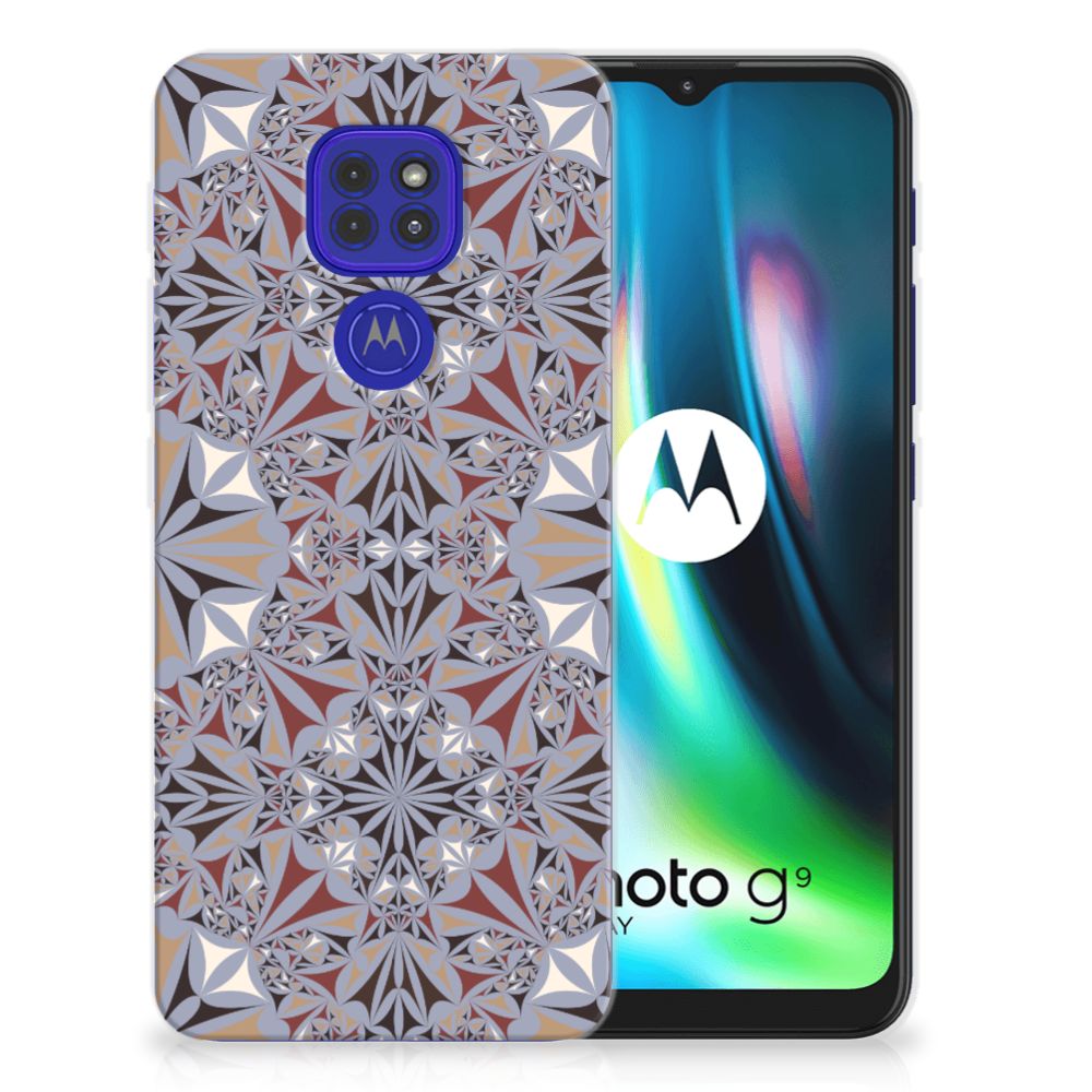 Motorola Moto G9 Play | E7 Plus TPU Siliconen Hoesje Flower Tiles