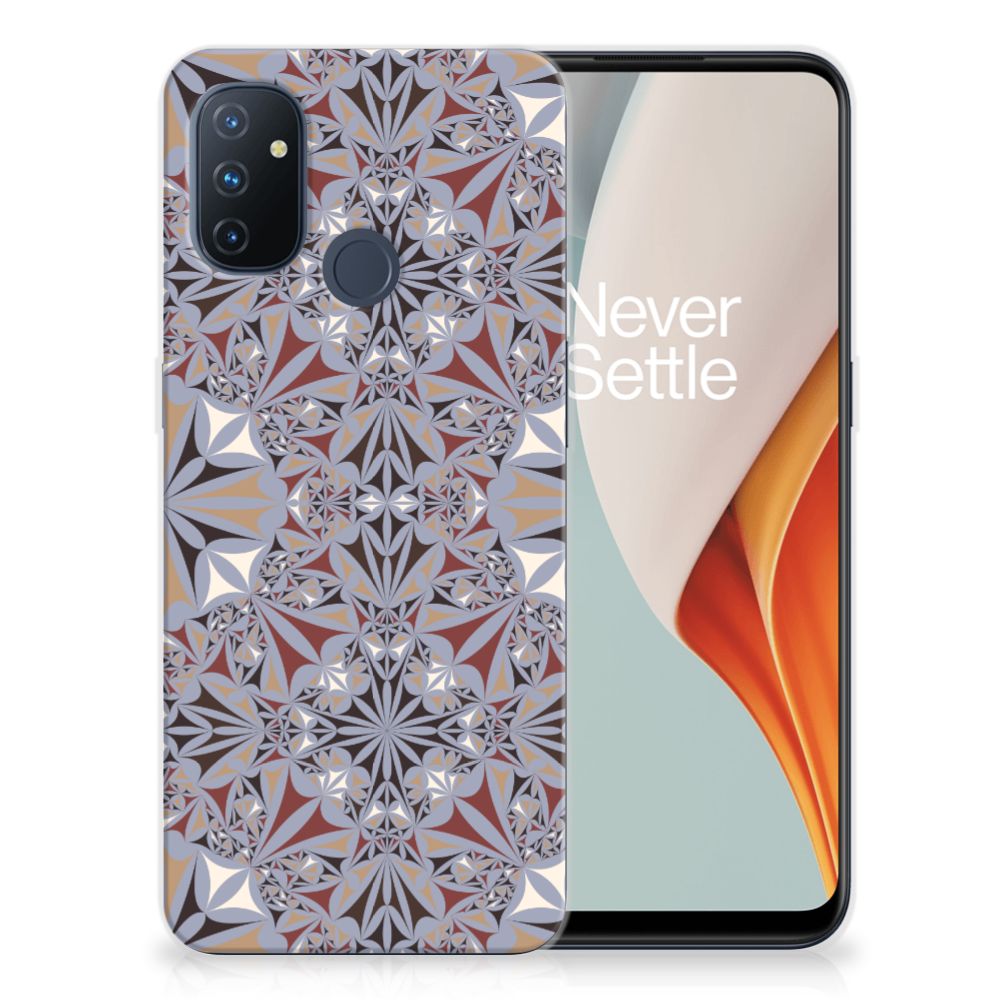 OnePlus Nord N100 TPU Siliconen Hoesje Flower Tiles
