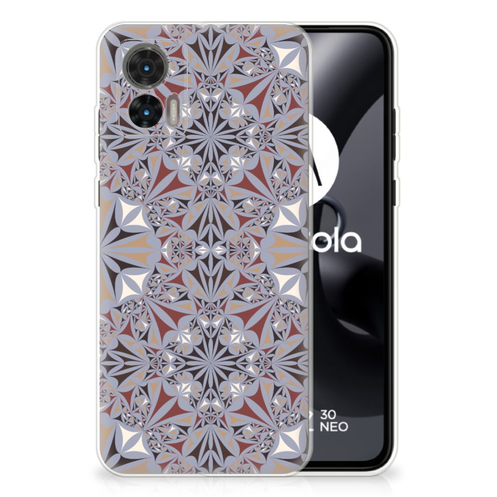 Motorola Edge 30 Neo TPU Siliconen Hoesje Flower Tiles
