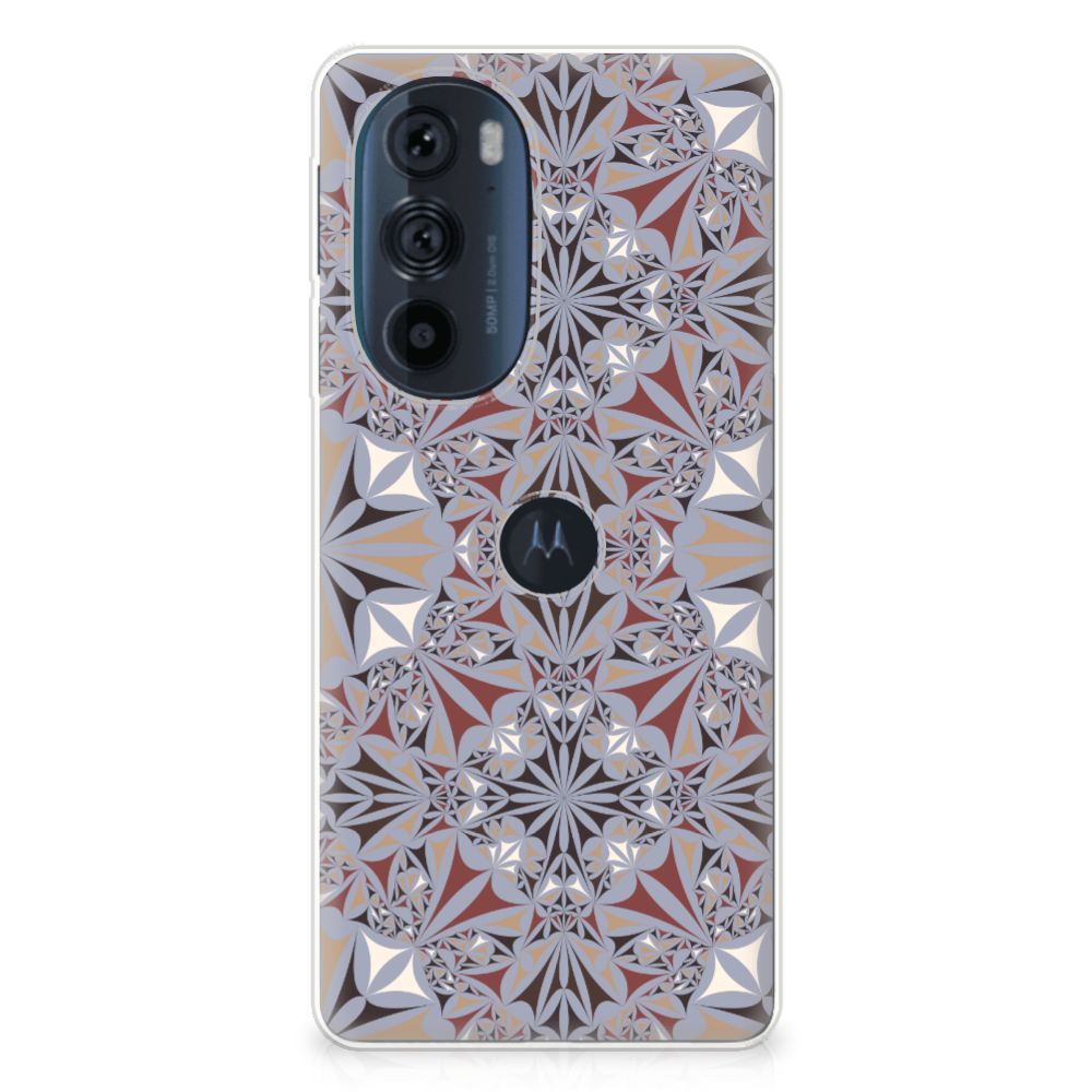 Motorola Edge 30 Pro TPU Siliconen Hoesje Flower Tiles