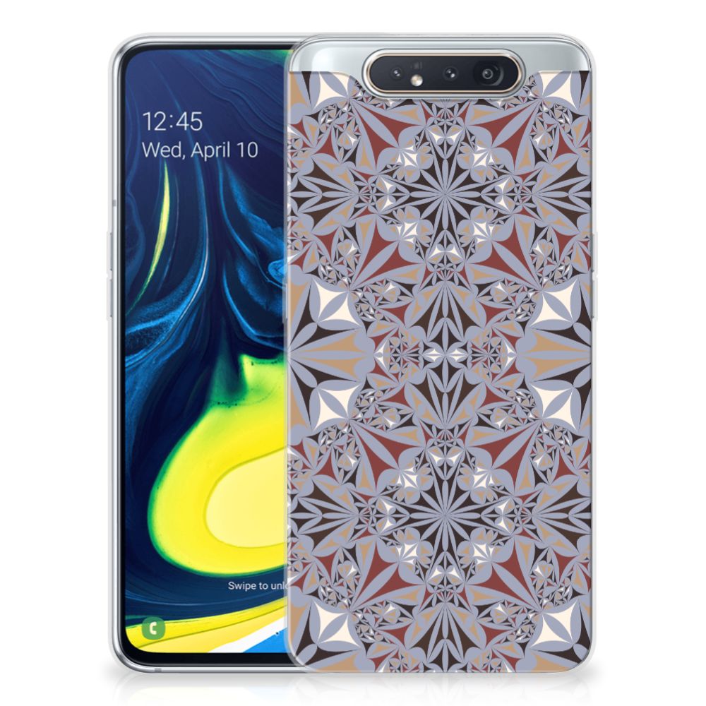 Samsung Galaxy A80 TPU Siliconen Hoesje Flower Tiles