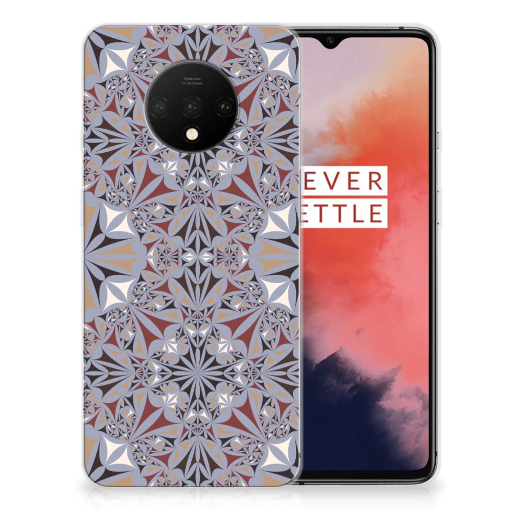 OnePlus 7T TPU Siliconen Hoesje Flower Tiles