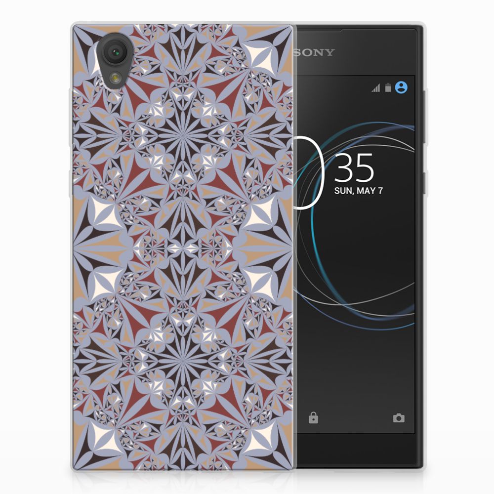 Sony Xperia L1 TPU Siliconen Hoesje Flower Tiles