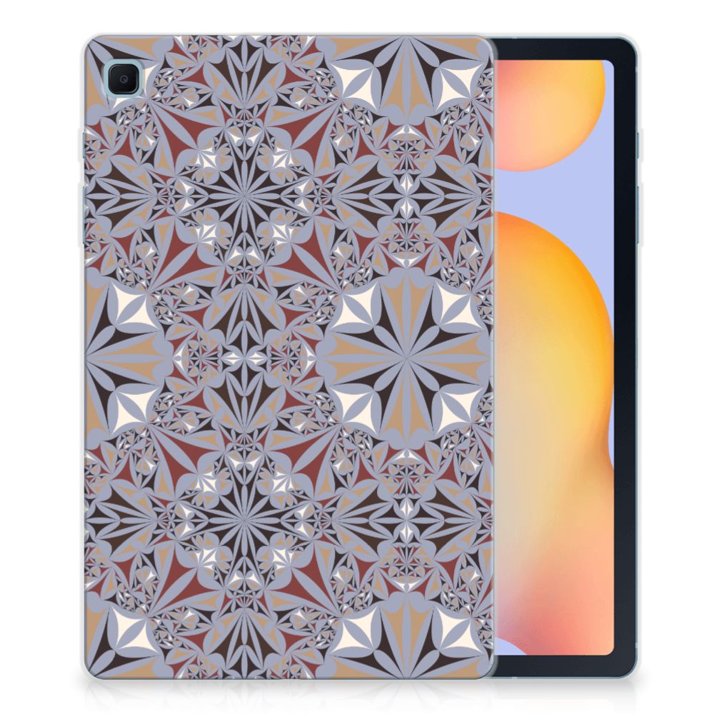 Samsung Galaxy Tab S6 Lite Tablet Back Cover Flower Tiles