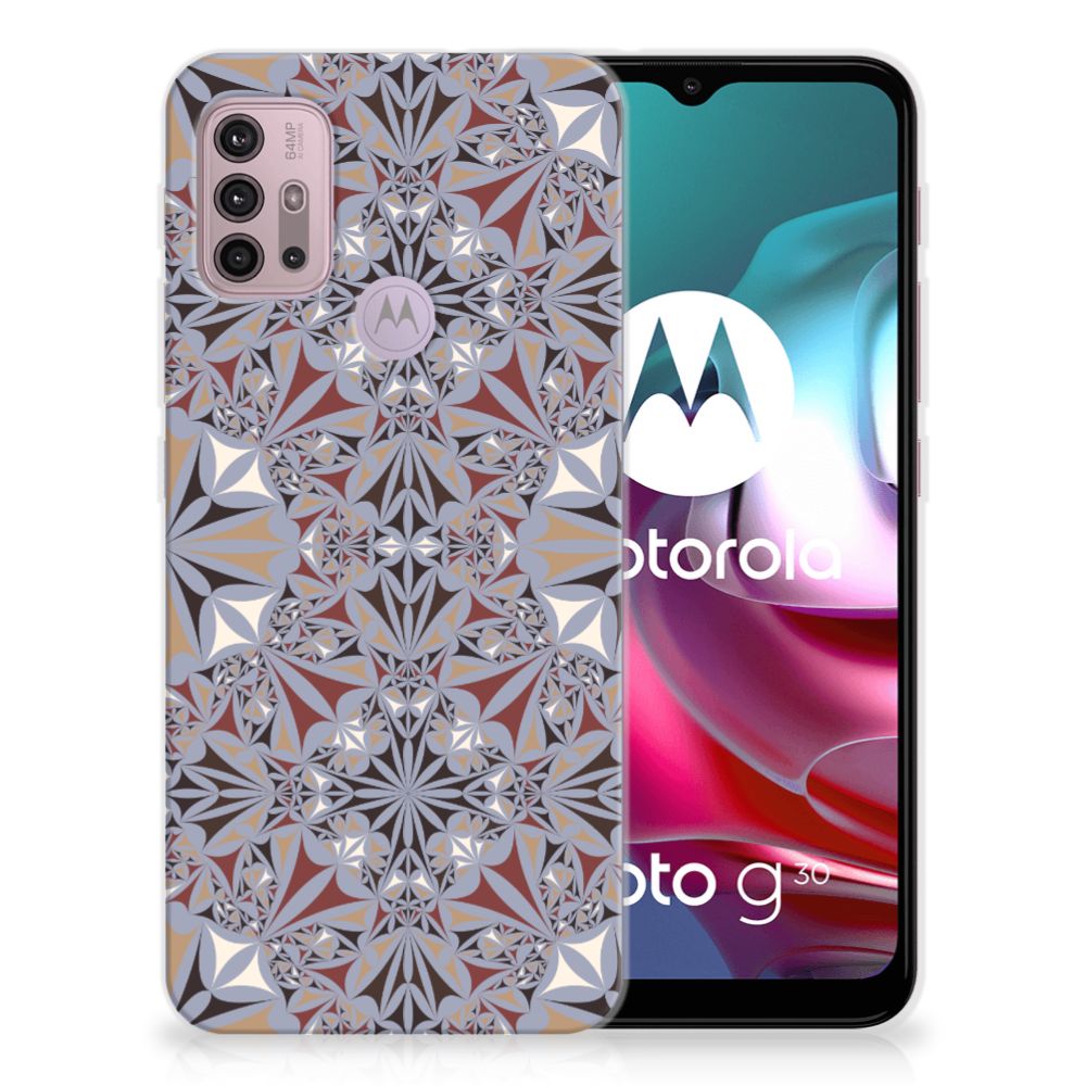 Motorola Moto G30 | G10 TPU Siliconen Hoesje Flower Tiles
