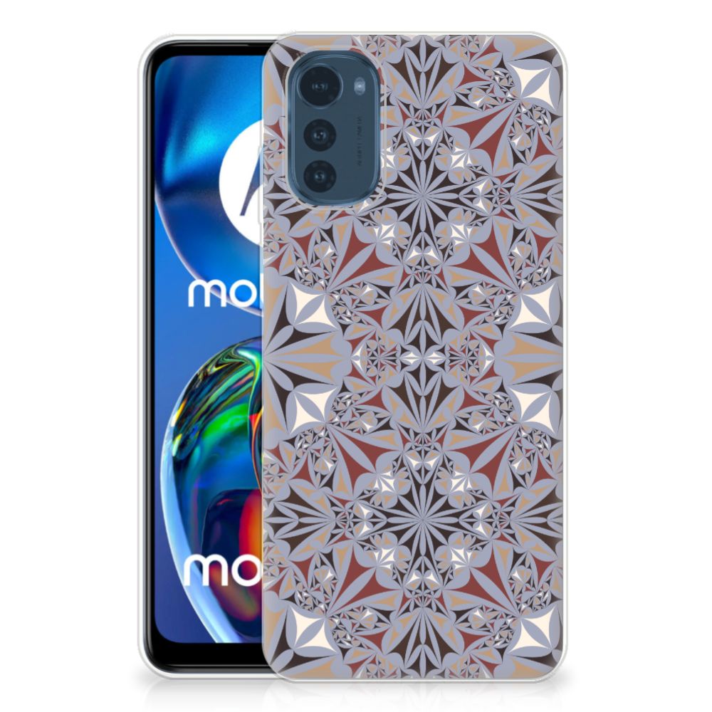 Motorola Moto E32/E32s TPU Siliconen Hoesje Flower Tiles