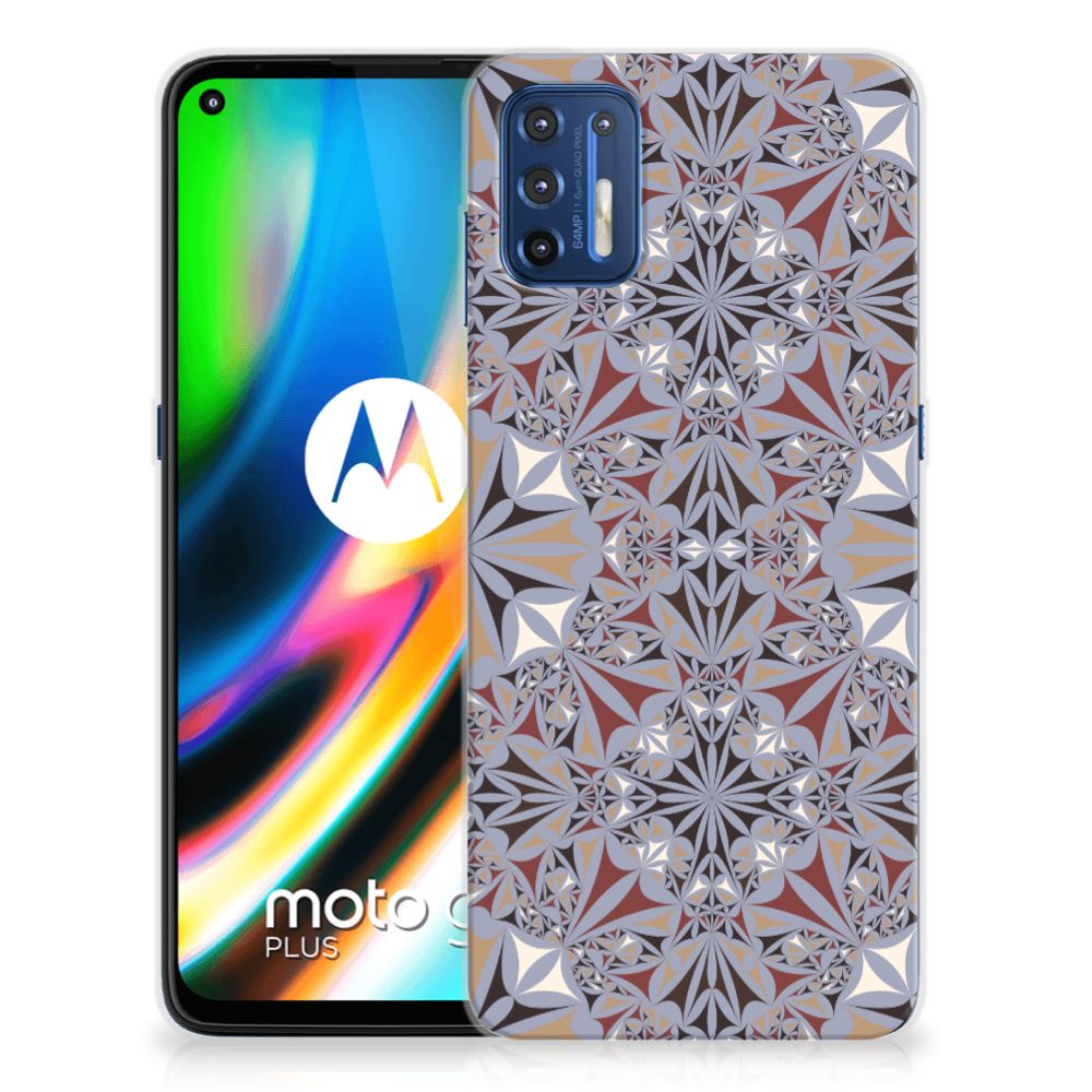 Motorola Moto G9 Plus TPU Siliconen Hoesje Flower Tiles