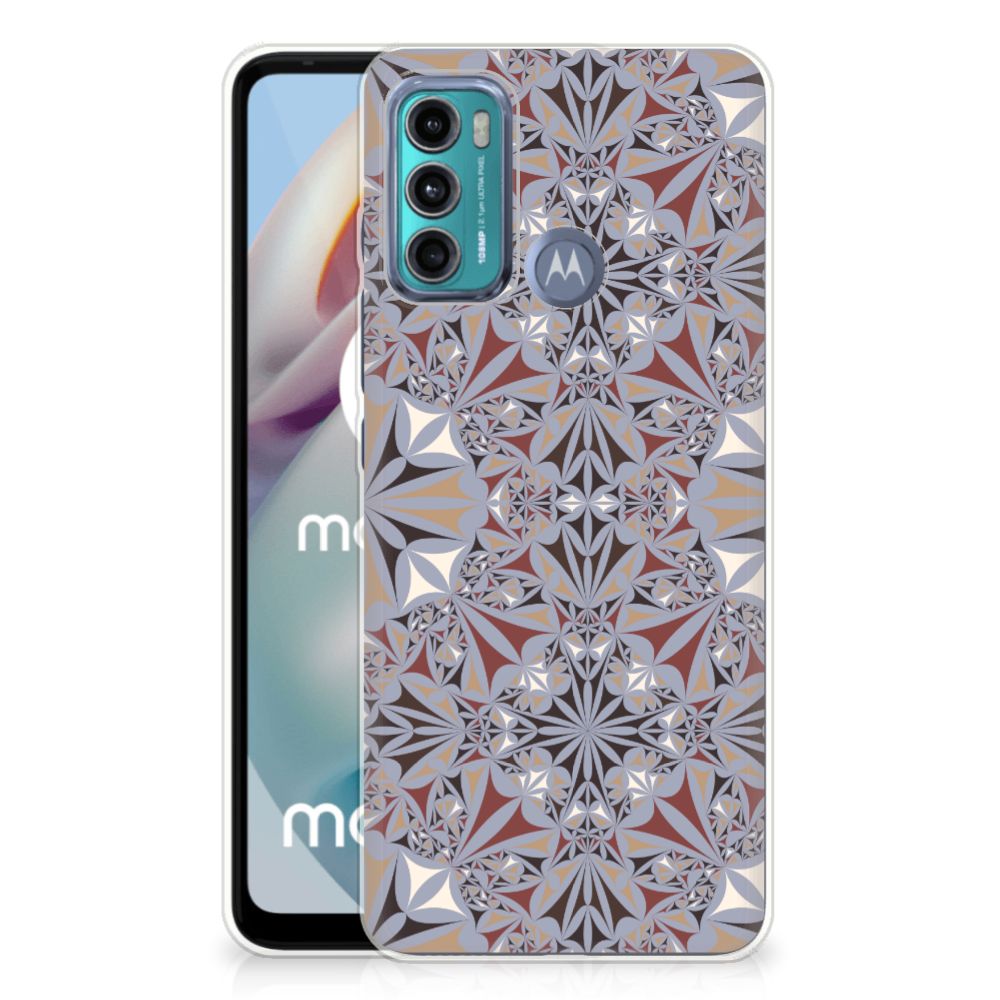 Motorola Moto G60 TPU Siliconen Hoesje Flower Tiles