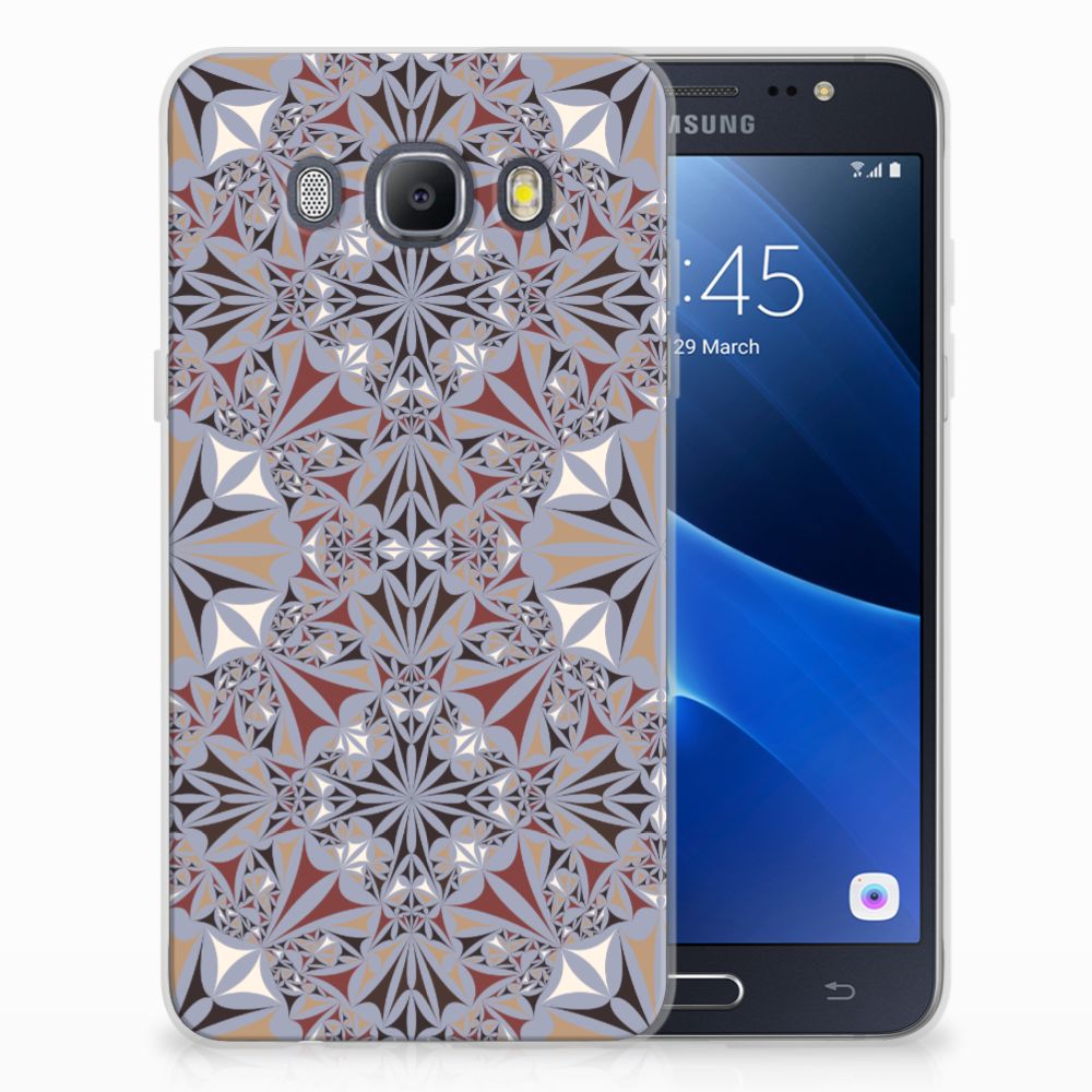 Samsung Galaxy J5 2016 TPU Siliconen Hoesje Flower Tiles