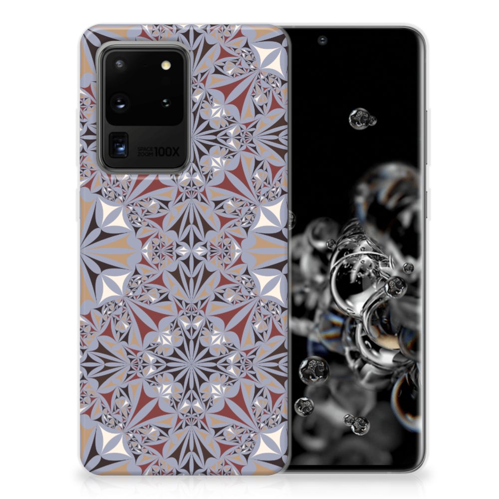 Samsung Galaxy S20 Ultra TPU Siliconen Hoesje Flower Tiles