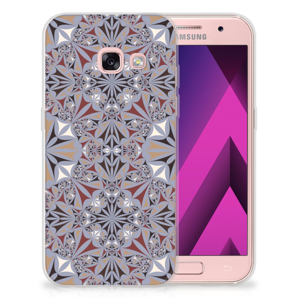 Samsung Galaxy A3 2017 TPU Siliconen Hoesje Flower Tiles