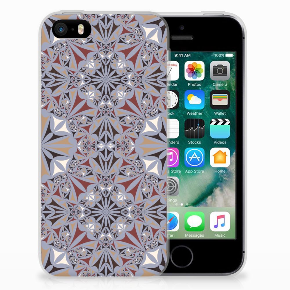 Apple iPhone SE | 5S TPU Siliconen Hoesje Flower Tiles