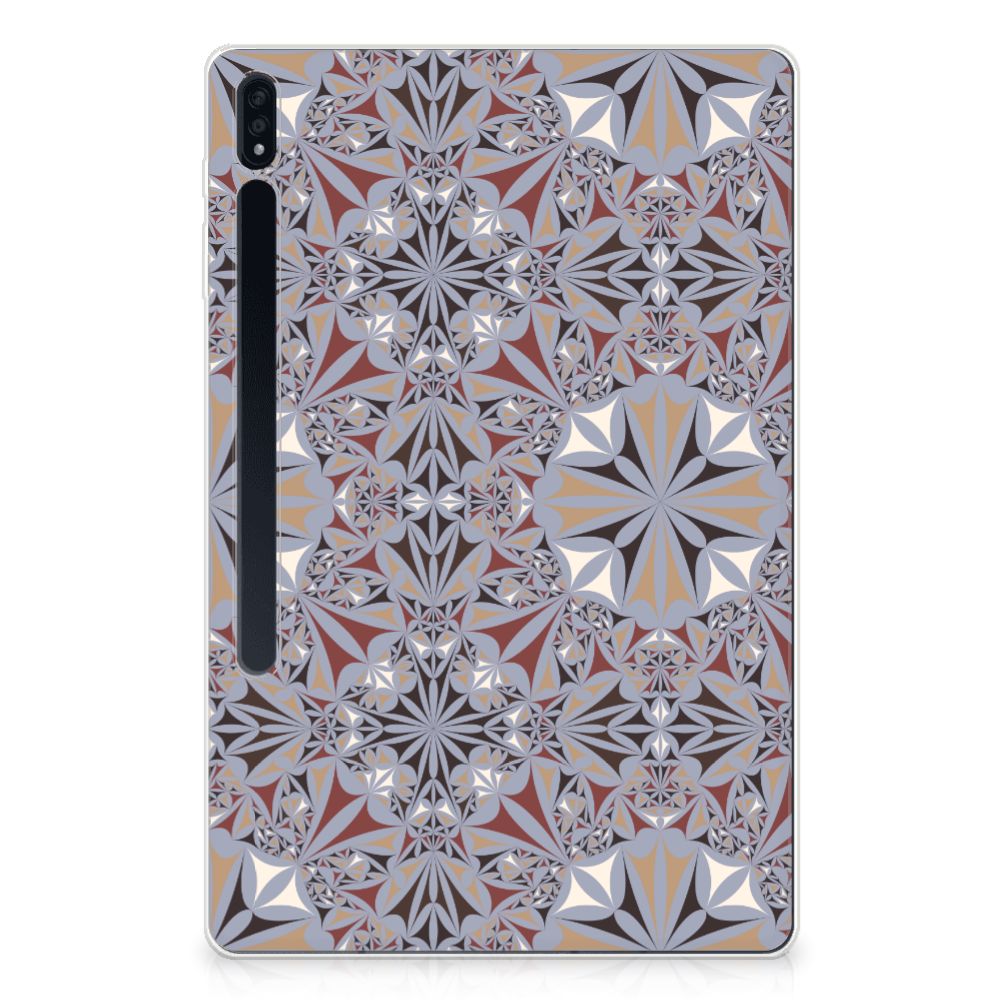 Samsung Galaxy Tab S7 Plus | S8 Plus Tablet Back Cover Flower Tiles
