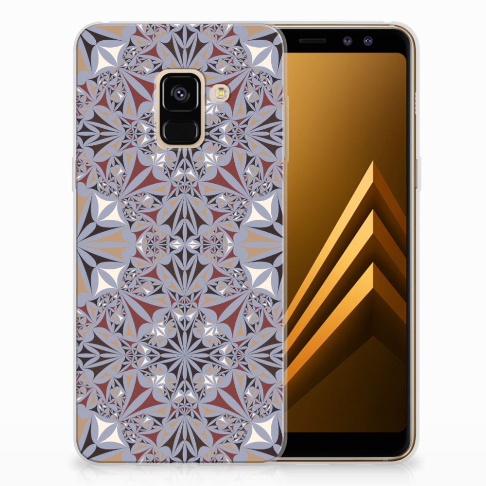 Samsung Galaxy A8 (2018) TPU Siliconen Hoesje Flower Tiles