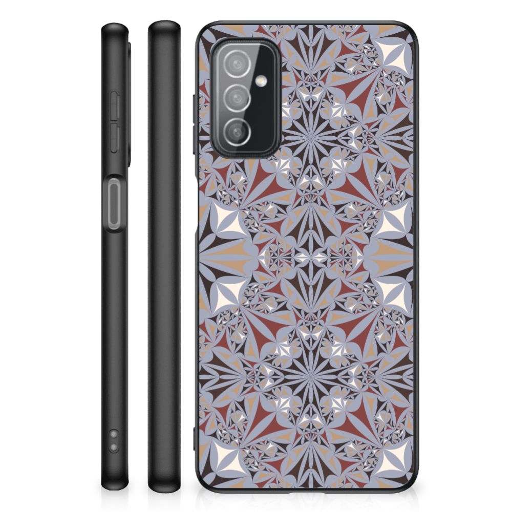 Samsung Galaxy M52 Marmeren Print Telefoonhoesje Flower Tiles