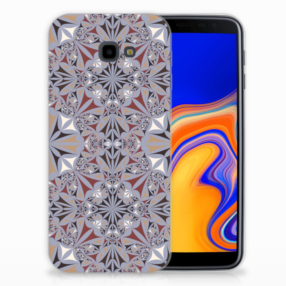 Samsung Galaxy J4 Plus (2018) TPU Siliconen Hoesje Flower Tiles