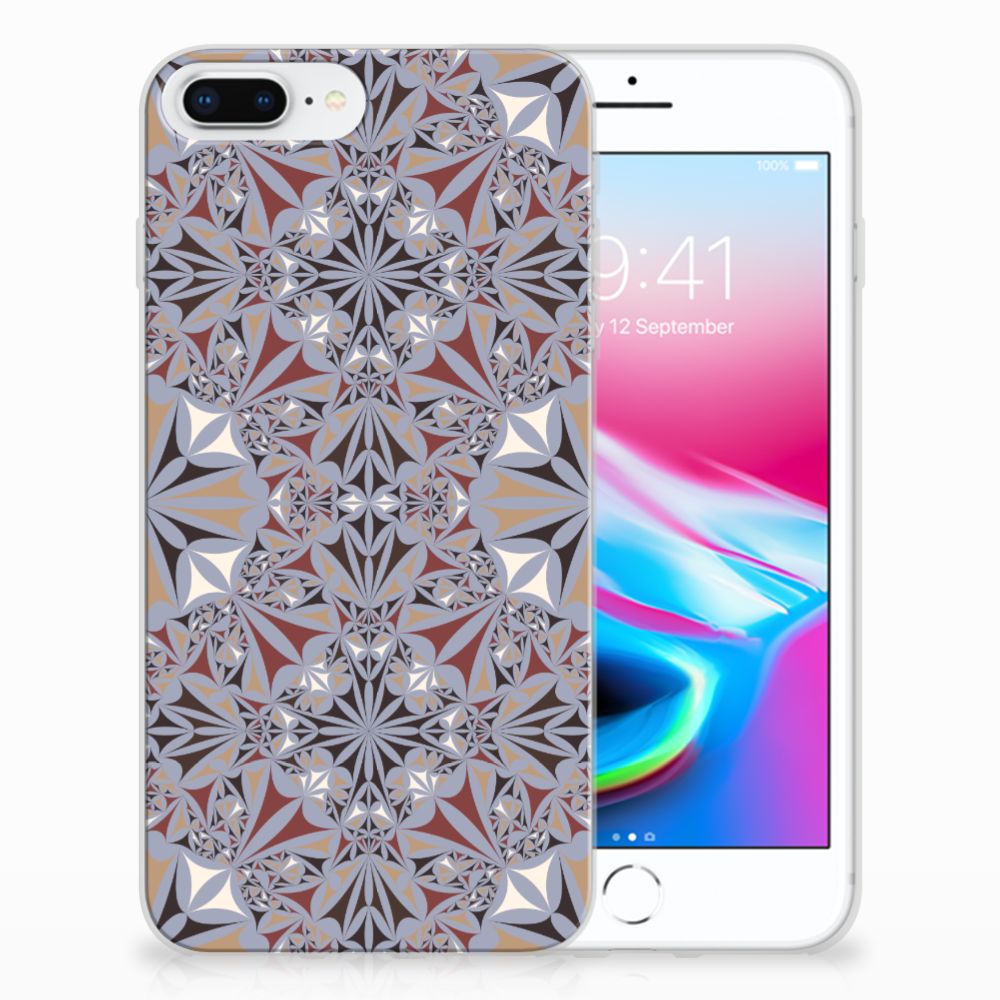 Apple iPhone 7 Plus | 8 Plus TPU Siliconen Hoesje Flower Tiles