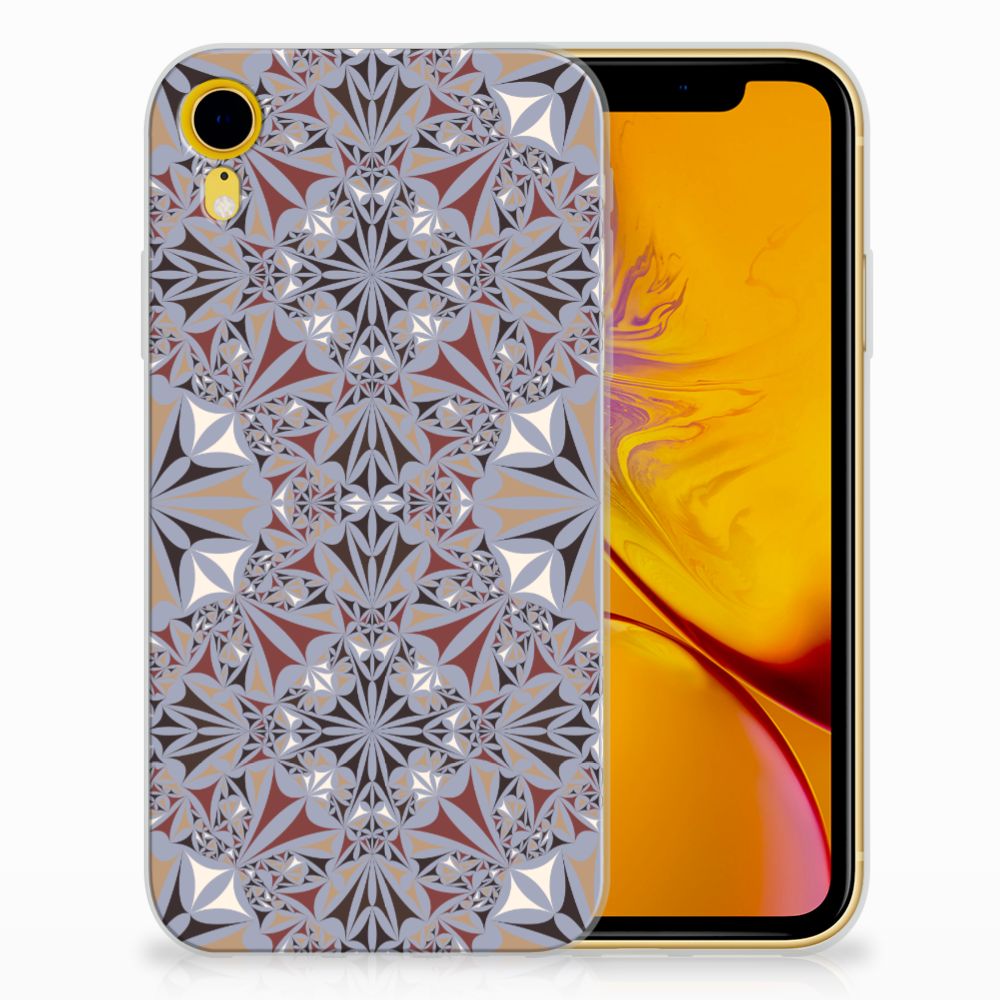 Apple iPhone Xr TPU Siliconen Hoesje Flower Tiles