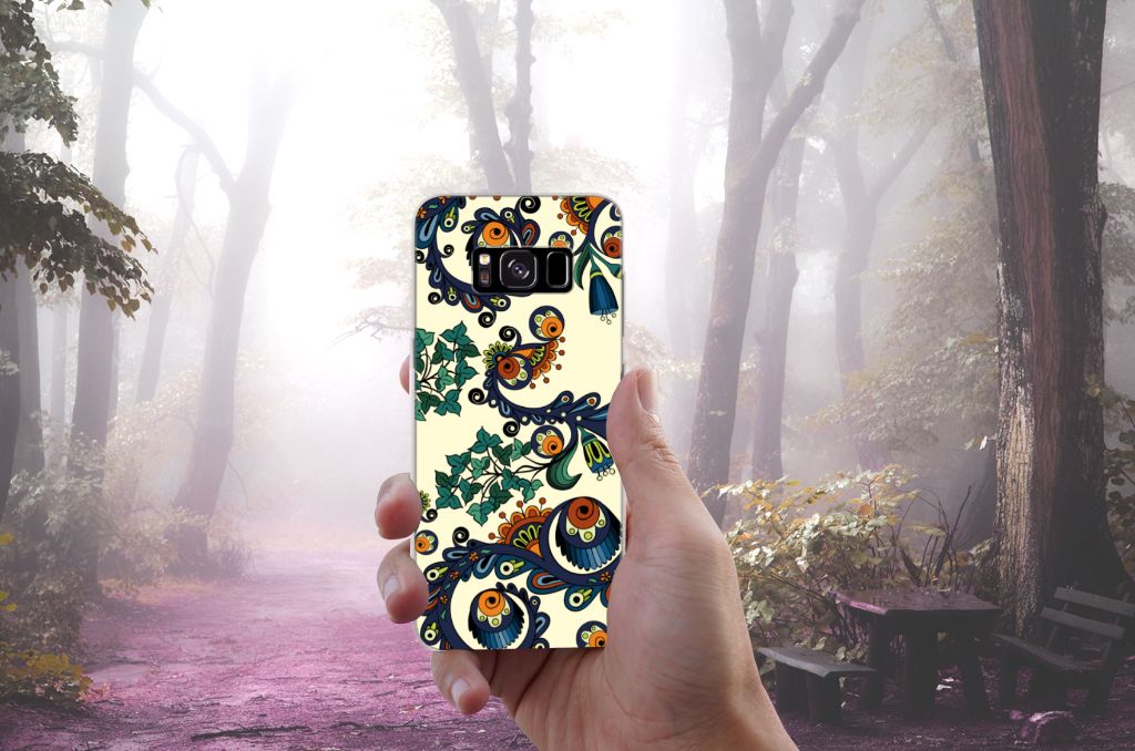Siliconen Hoesje Samsung Galaxy S8 Barok Flower