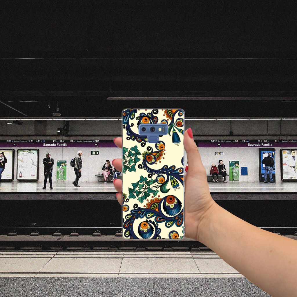 Siliconen Hoesje Samsung Galaxy Note 9 Barok Flower