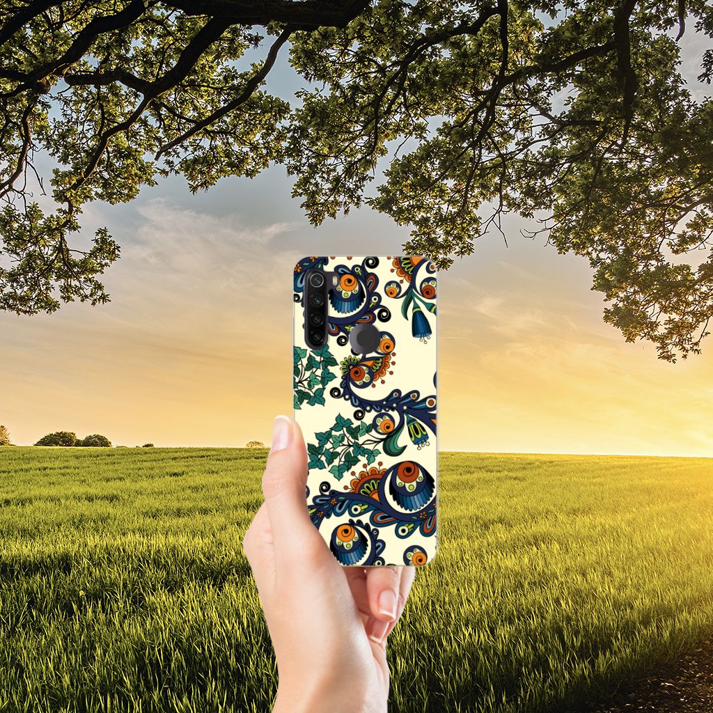 Siliconen Hoesje Xiaomi Redmi Note 8T Barok Flower